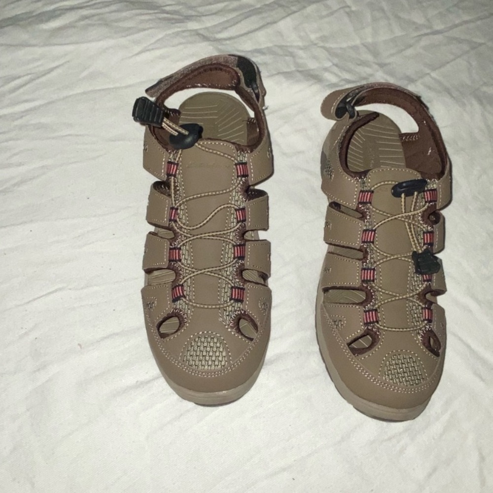 Eddie Bauer Tan and Brown Women's Sandals size 9 NEW